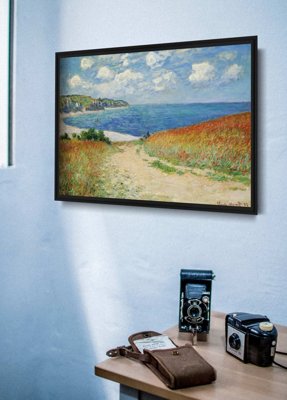 Poster Monet Claude Road in the Wheatfields at Pourville