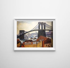 Wall art Brooklyn Bridge by Samuel Halpert