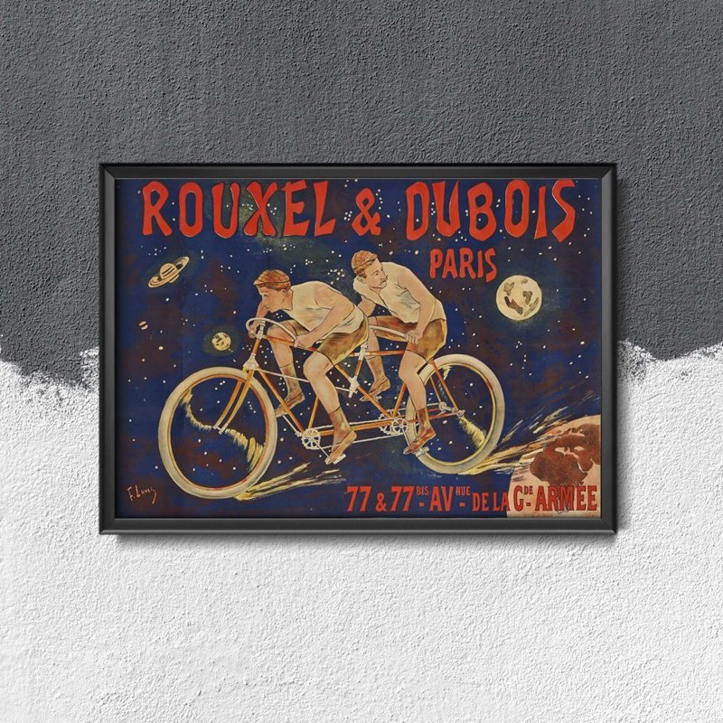 Wall art Rouxel & Dubois Paris Vintage Bicycle Poster