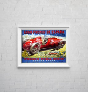 Vintage poster art Gran Premio de Espana Grand Prix Poster