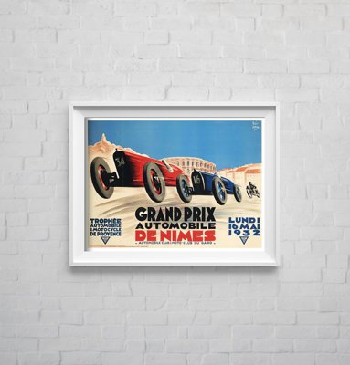 Vintage poster Grand Prix Poster Automobile de Nimes