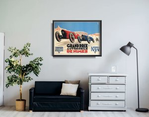 Vintage poster Grand Prix Poster Automobile de Nimes