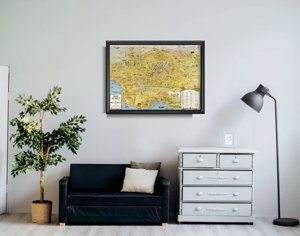 Wall art Old Map of Los Angeles The Wonder City Of America