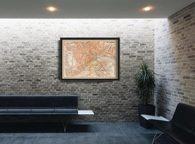 Vintage poster Old Map of Toledo Spain