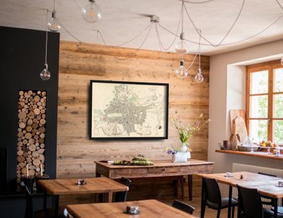 Canvas poster San Mateo Burlingame Hillsborough San Carlos Belmont Map