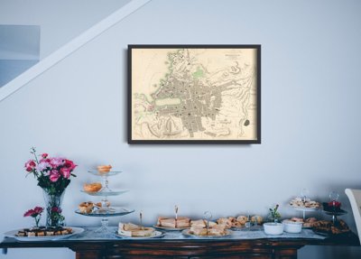 Canvas poster San Mateo Burlingame Hillsborough San Carlos Belmont Map