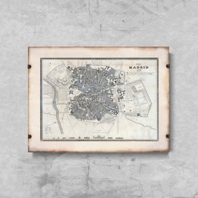Vintage poster Old Map of Maryland History of The Poviat
