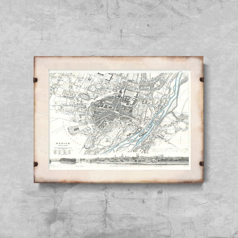 Vintage poster Old Liverpool Map