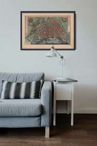 Wall art Old Map of Amsterdam the Netherlands