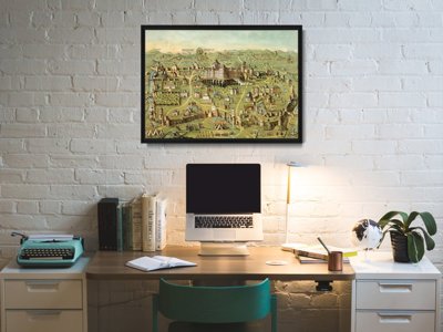 Canvas poster Old Map of Jerusalem Holy Land Palestine