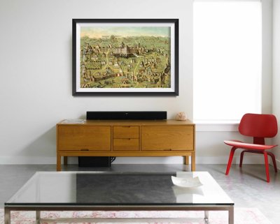 Canvas poster Old Map of Jerusalem Holy Land Palestine