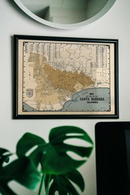 Poster Old Map of Santa Barbara California