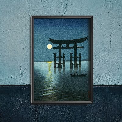 Poster Shichiri Beach in Soshu by Kawase Hasui