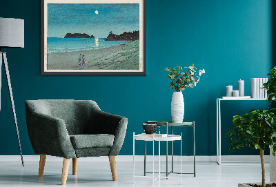 Poster Spring Moon at Ninomiya Beach by Kawase Hasui