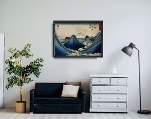 Wall art Mount Fuji Seen Through The Waves At Manazato Hiroshige Ando