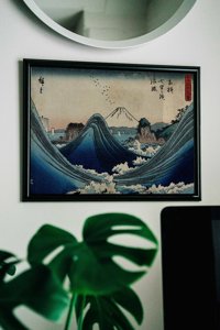 Wall art Mount Fuji Seen Through The Waves At Manazato Hiroshige Ando