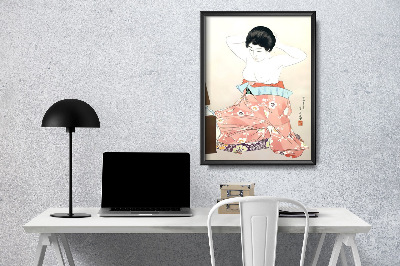 Vintage poster Woman Before A Mirror Torii-Kotondo Ukiyo-e