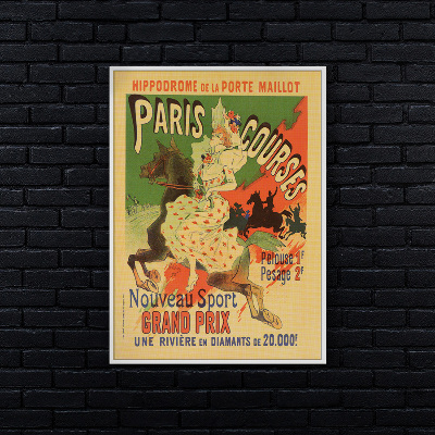 Poster Hippodrome de la Porte Maillot Paris Courses