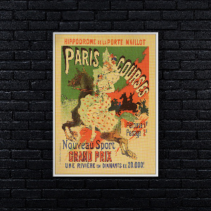 Poster Hippodrome de la Porte Maillot Paris Courses