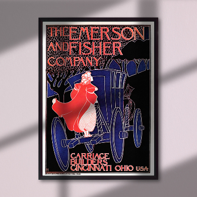 Poster The Emerson and Fisher Company Carriage Builders