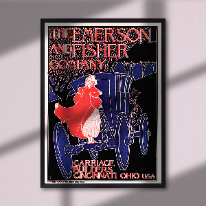 Poster The Emerson and Fisher Company Carriage Builders