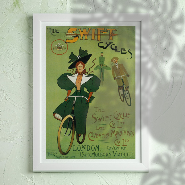 Vintage poster Ride Swift Cycles