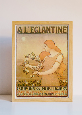 Vintage poster A LEglantine Couronnes Mortuaires