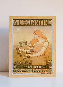 Vintage poster A LEglantine Couronnes Mortuaires