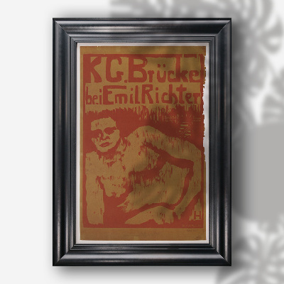 Vintage poster Die Brucke exhibition