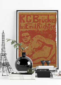 Vintage poster Die Brucke exhibition