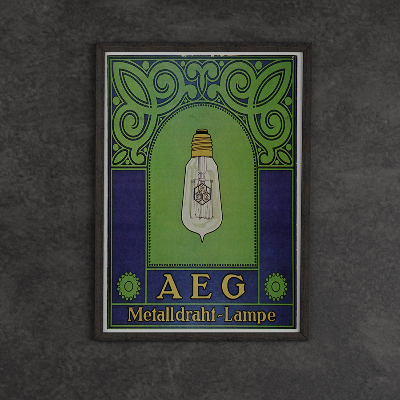Wall art AEG Metalldraht Lampe