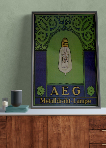 Wall art AEG Metalldraht Lampe