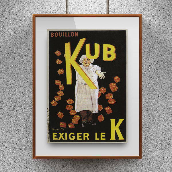 Wall art Bouillon Kub Exiger le K advertising for Julius Maggi et Cie