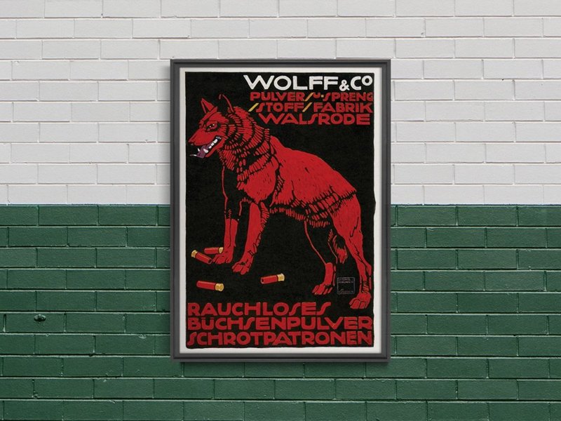 Wall art Wolff and Co advertising