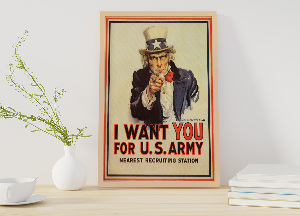 Canvas poster I Want You for the US Army