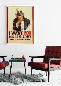 Canvas poster I Want You for the US Army