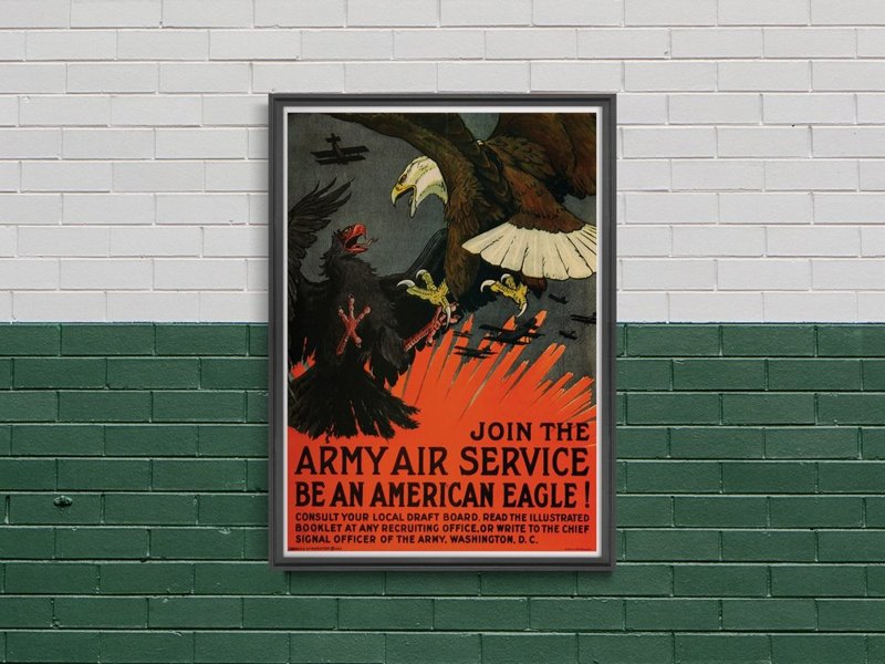 Canvas poster Join the Army Air Service Be an American Eagle