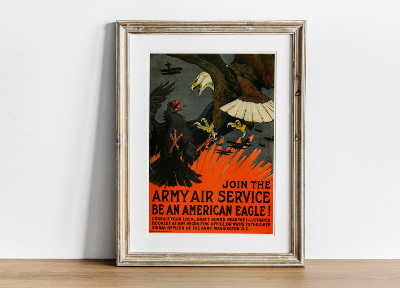 Canvas poster Join the Army Air Service Be an American Eagle