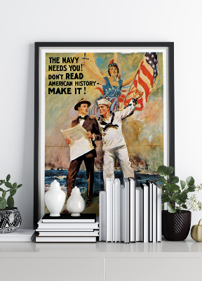 Canvas poster The Navy Needs You