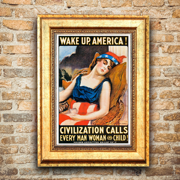 Canvas poster Wake Up America