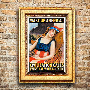 Canvas poster Wake Up America