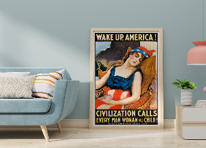 Canvas poster Wake Up America