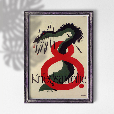 Canvas poster 8 Kriegsanleihe 8th War Loan