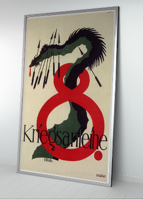 Canvas poster 8 Kriegsanleihe 8th War Loan