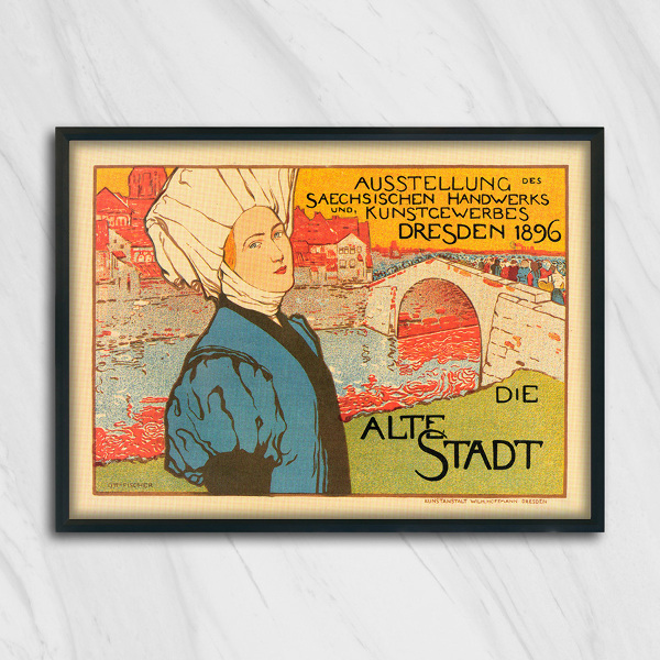 Poster Ausstellung des Saechischen Handwerks und Kunstgewerbes Dresden 1896