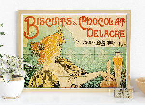 Poster Biscuits and Chocolat Delacre