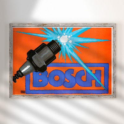 Wall art Bosch spark plugs