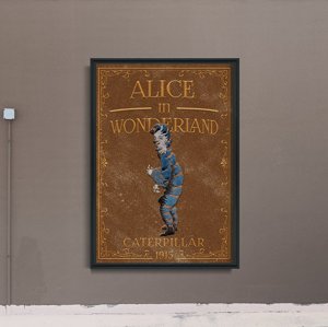 Wall art Alice in Wonderland Caterpillar
