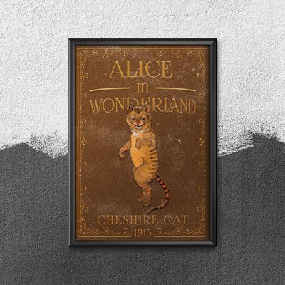 Wall art Alice in Wonderland Cheshire Cat