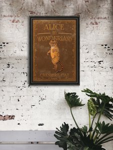 Wall art Alice in Wonderland Cheshire Cat